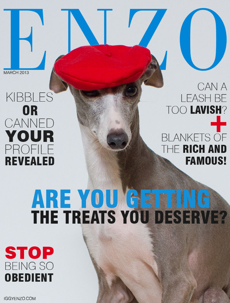 Enzo on the cover of his own magazine